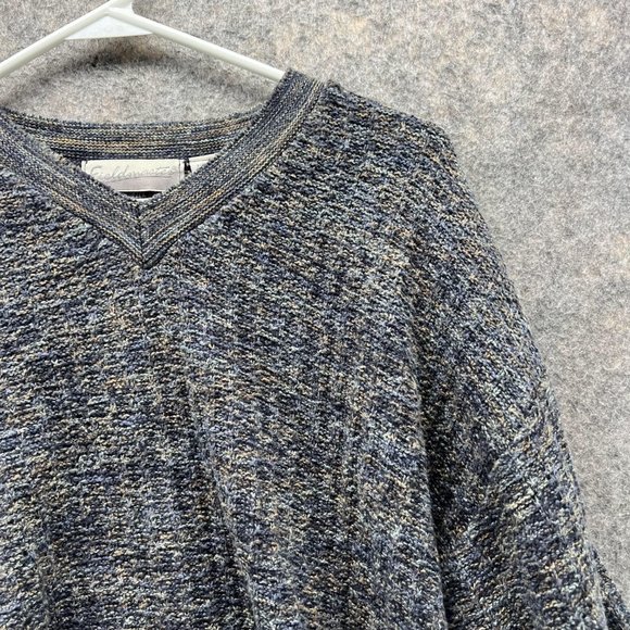 Fieldmaster Sweater Men Large Gray Pullover Sweatshirt USA Knitted Heather - Picture 4 of 11